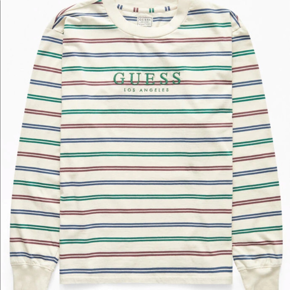 guess striped long sleeve